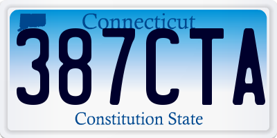 CT license plate 387CTA