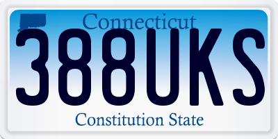 CT license plate 388UKS