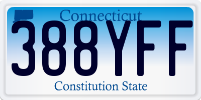 CT license plate 388YFF