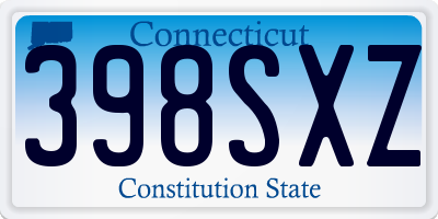 CT license plate 398SXZ