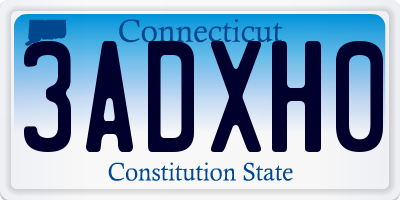 CT license plate 3ADXH0