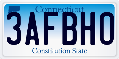 CT license plate 3AFBHO