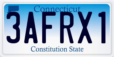 CT license plate 3AFRX1