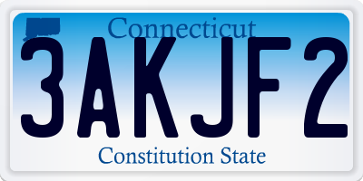 CT license plate 3AKJF2