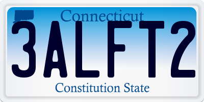 CT license plate 3ALFT2