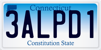 CT license plate 3ALPD1