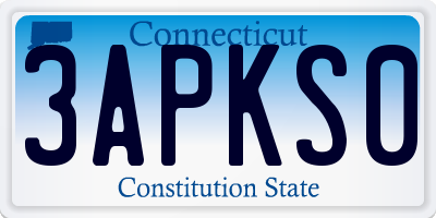 CT license plate 3APKS0