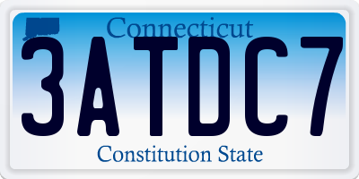 CT license plate 3ATDC7