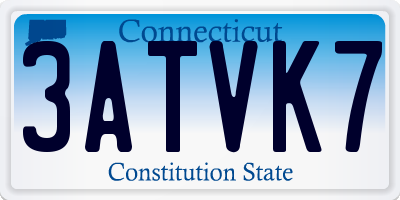 CT license plate 3ATVK7