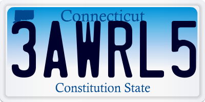 CT license plate 3AWRL5