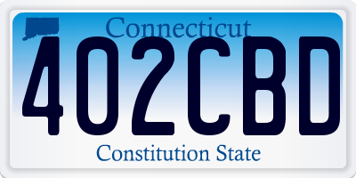 CT license plate 402CBD