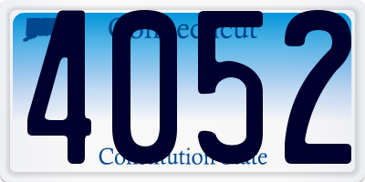 CT license plate 4052