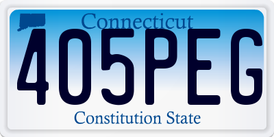 CT license plate 405PEG