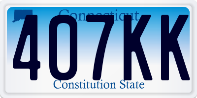 CT license plate 407KK