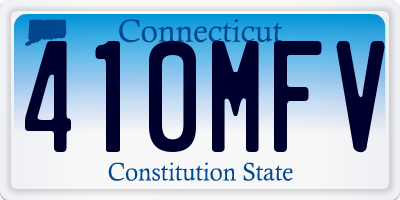 CT license plate 410MFV