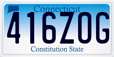 CT license plate 416ZOG