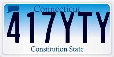 CT license plate 417YTY