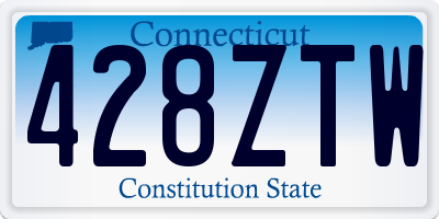 CT license plate 428ZTW