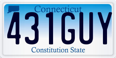 CT license plate 431GUY