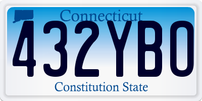 CT license plate 432YBO