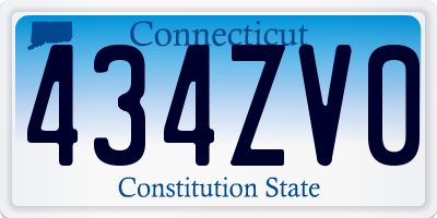 CT license plate 434ZV0