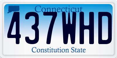 CT license plate 437WHD