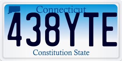 CT license plate 438YTE