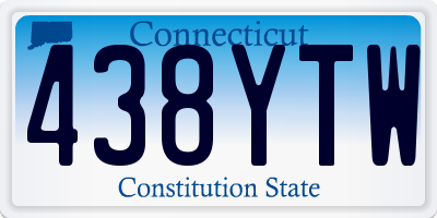 CT license plate 438YTW