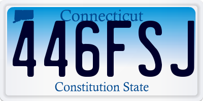 CT license plate 446FSJ