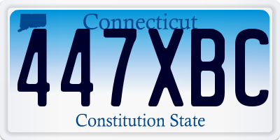 CT license plate 447XBC