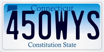 CT license plate 450WYS