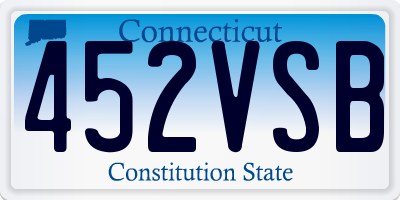 CT license plate 452VSB