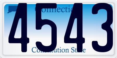 CT license plate 4543