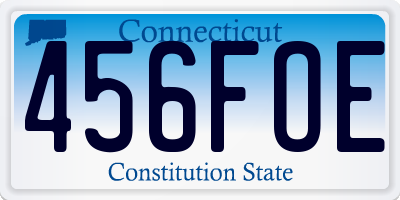 CT license plate 456FOE