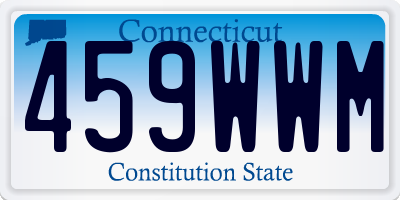 CT license plate 459WWM