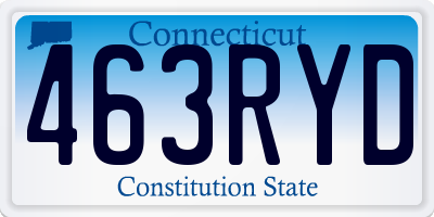 CT license plate 463RYD