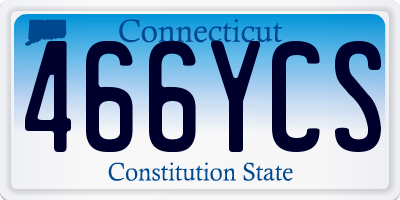 CT license plate 466YCS