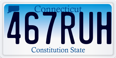 CT license plate 467RUH