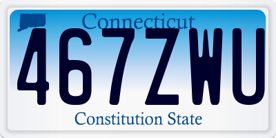 CT license plate 467ZWU