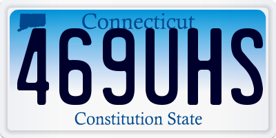 CT license plate 469UHS