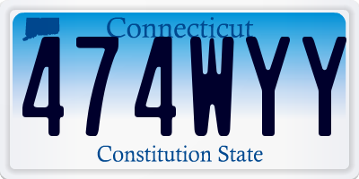 CT license plate 474WYY