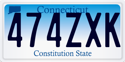 CT license plate 474ZXK