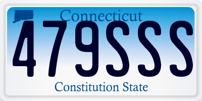 CT license plate 479SSS