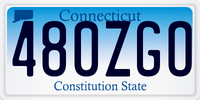 CT license plate 480ZGO