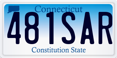 CT license plate 481SAR