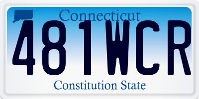 CT license plate 481WCR