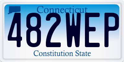 CT license plate 482WEP