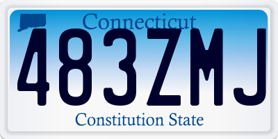 CT license plate 483ZMJ