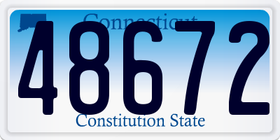 CT license plate 48672