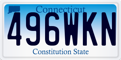 CT license plate 496WKN